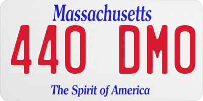 MA license plate 440DM0