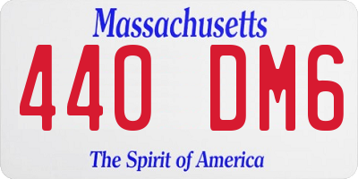 MA license plate 440DM6