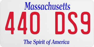MA license plate 440DS9