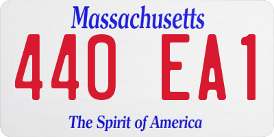 MA license plate 440EA1