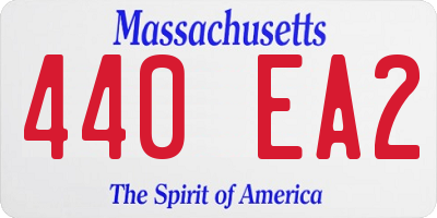 MA license plate 440EA2