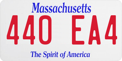MA license plate 440EA4