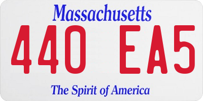 MA license plate 440EA5