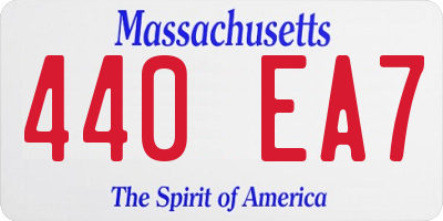 MA license plate 440EA7