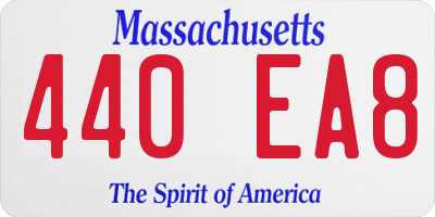 MA license plate 440EA8