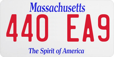 MA license plate 440EA9