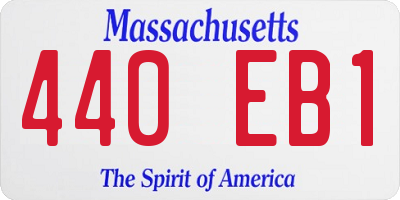MA license plate 440EB1