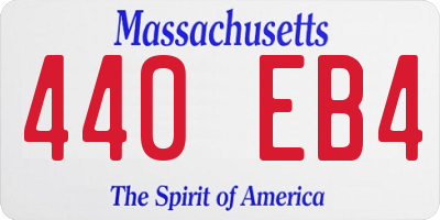 MA license plate 440EB4