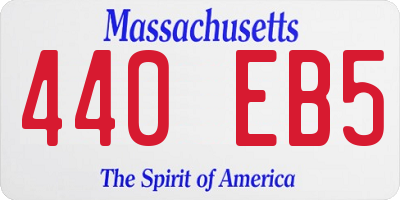 MA license plate 440EB5