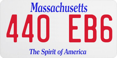 MA license plate 440EB6