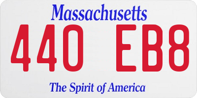 MA license plate 440EB8