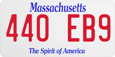 MA license plate 440EB9
