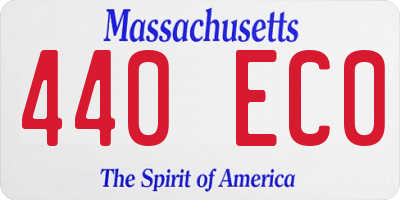 MA license plate 440EC0