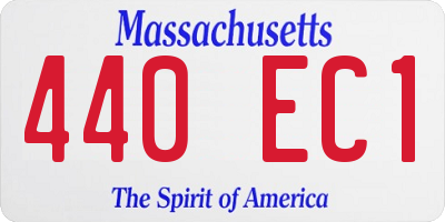 MA license plate 440EC1