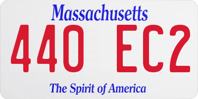 MA license plate 440EC2