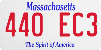 MA license plate 440EC3