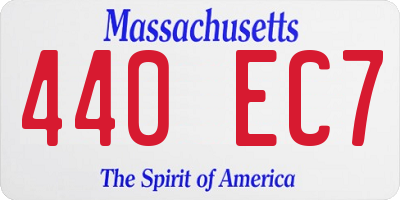 MA license plate 440EC7