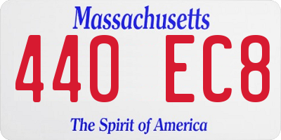MA license plate 440EC8