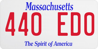MA license plate 440ED0