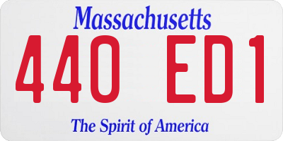 MA license plate 440ED1