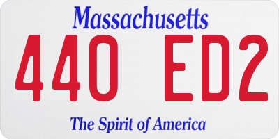 MA license plate 440ED2
