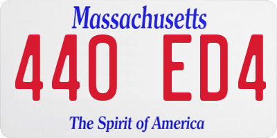 MA license plate 440ED4