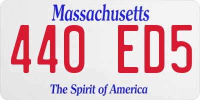 MA license plate 440ED5