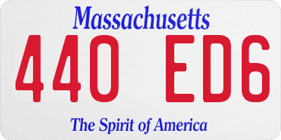MA license plate 440ED6