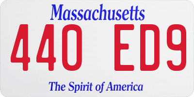 MA license plate 440ED9