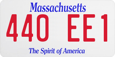 MA license plate 440EE1