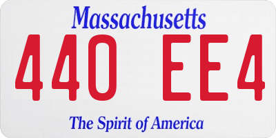 MA license plate 440EE4