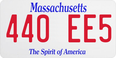 MA license plate 440EE5