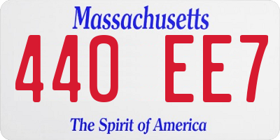 MA license plate 440EE7