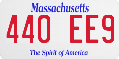 MA license plate 440EE9