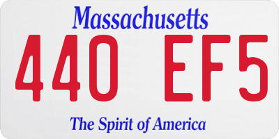 MA license plate 440EF5
