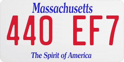 MA license plate 440EF7