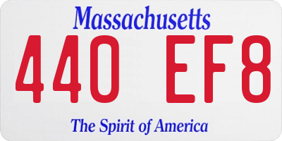 MA license plate 440EF8