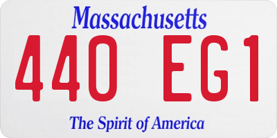 MA license plate 440EG1