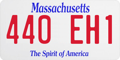 MA license plate 440EH1