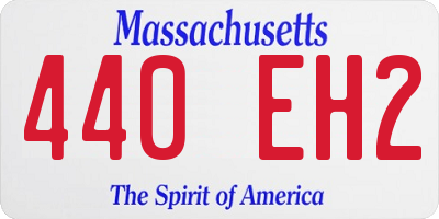 MA license plate 440EH2