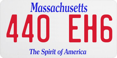 MA license plate 440EH6