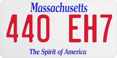 MA license plate 440EH7
