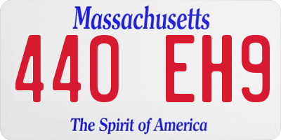 MA license plate 440EH9