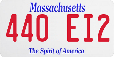 MA license plate 440EI2