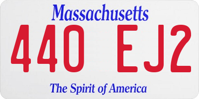 MA license plate 440EJ2