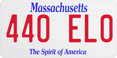 MA license plate 440EL0