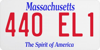 MA license plate 440EL1