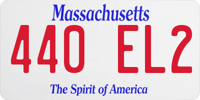 MA license plate 440EL2