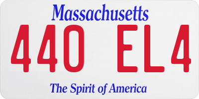MA license plate 440EL4