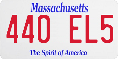 MA license plate 440EL5